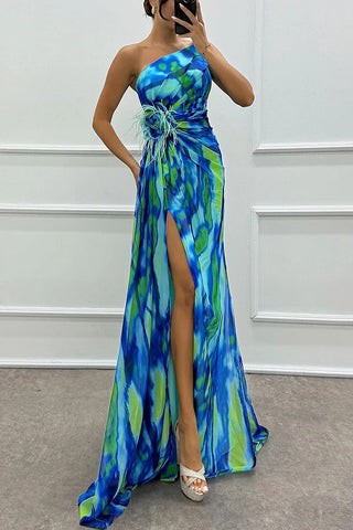 Nicolette | Robe de Soirée Drapée à Une Épaule