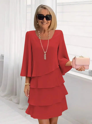 Élise | Elegant Flowing Dress with Ruffles - North & Co. Canada