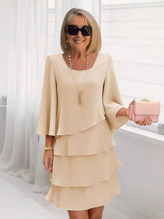 Élise | Elegant Flowing Dress with Ruffles - North & Co. Canada