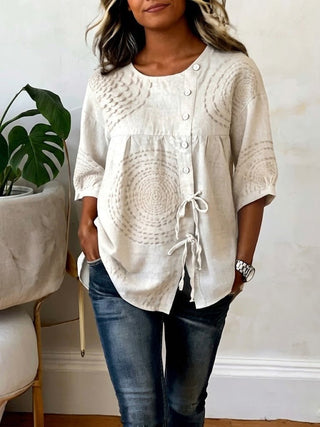 Emeline™ Haut en lin doux brodé - North & Co. Canada