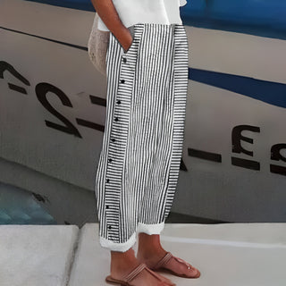 Dagny | Pantalon Rayé d'Été Élégant