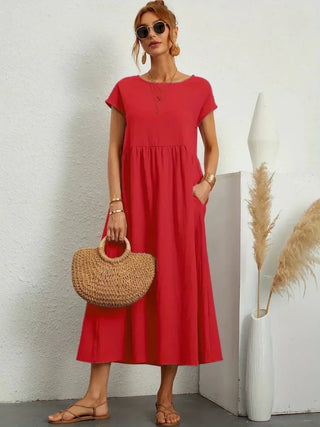 HEIKE | FLOWING MIDI DRESS OF TIMELESS ELEGANCE - North & Co. Canada