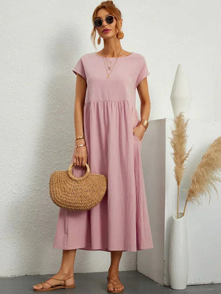 HEIKE | FLOWING MIDI DRESS OF TIMELESS ELEGANCE - North & Co. Canada
