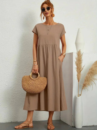 HEIKE | FLOWING MIDI DRESS OF TIMELESS ELEGANCE - North & Co. Canada