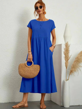 HEIKE | FLOWING MIDI DRESS OF TIMELESS ELEGANCE - North & Co. Canada