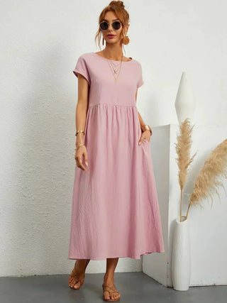 HEIKE | FLOWING MIDI DRESS OF TIMELESS ELEGANCE - North & Co. Canada