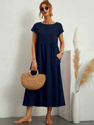 HEIKE | FLOWING MIDI DRESS OF TIMELESS ELEGANCE - North & Co. Canada