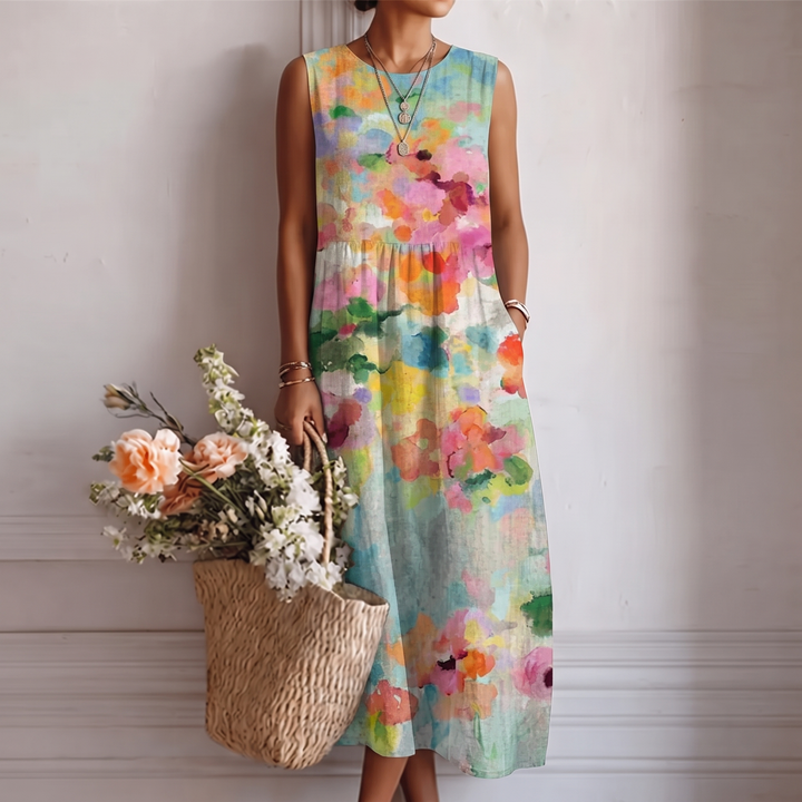 Carla™ | Robe Midi Multicolore Élégante