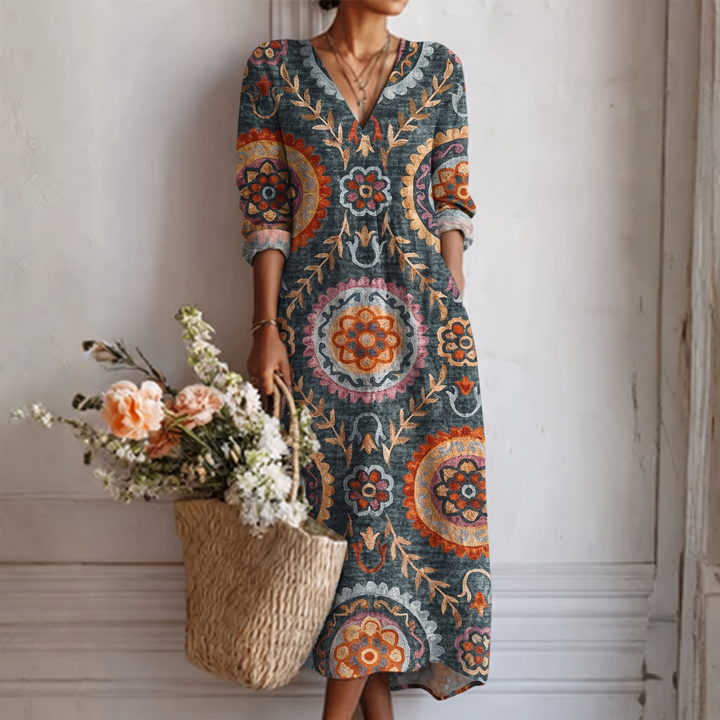 Elia™ | Robe Midi Géométrique