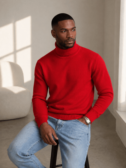 Aldo™ – High-Neck Ribbed Knit Sweater – North & Co. Canada