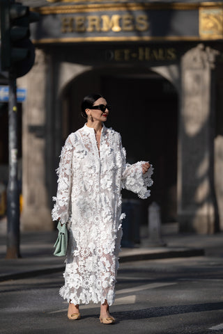 Estelle | Robe en dentelle blanche