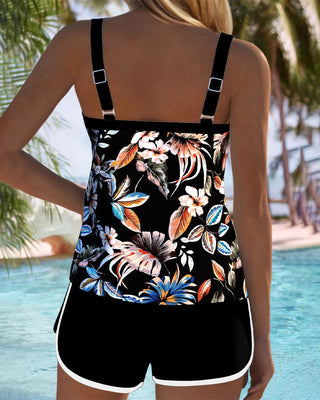 Imke™ | Tankini imprimé sans manches à encolure en U - North & Co. Canada