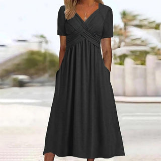 ISADORA | ELEGANT A-LINE MIDI DRESS - North & Co. Canada