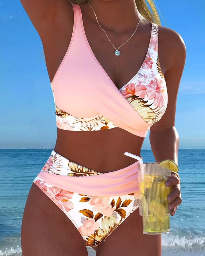 Jolina™ | Bikini deux-pièces à imprimé floral et contraste - North & Co. Canada