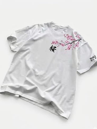 Kairo™ | T-shirt oversize à imprimé sakura – North & Co. Canada