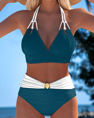 Lily™ | Maillot taille haute à doubles bretelles et couleur contrastante - North & Co. Canada