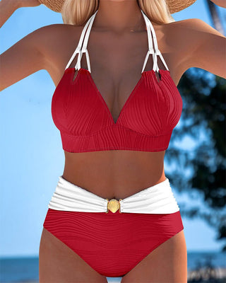 Lily™ | Maillot taille haute à doubles bretelles et couleur contrastante - North & Co. Canada