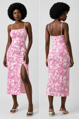 Luna™ | Robe longue cache-cœur à imprimé léopard et marguerites – North & Co. Canada