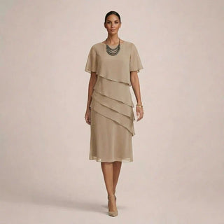 MARA | Elegant Ruffled Dress with Flattering Comfort - North & Co. Canada