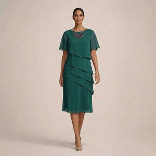 MARA | Elegant Ruffled Dress with Flattering Comfort - North & Co. Canada