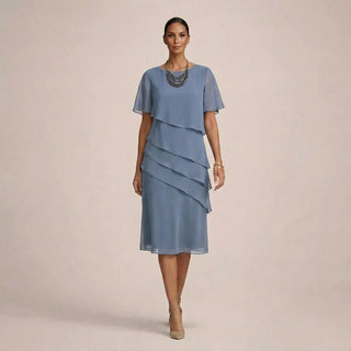 MARA | Elegant Ruffled Dress with Flattering Comfort - North & Co. Canada