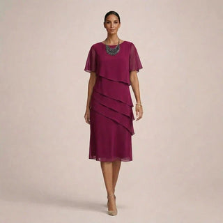 MARA | Elegant Ruffled Dress with Flattering Comfort - North & Co. Canada