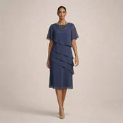 MARA | Elegant Ruffled Dress with Flattering Comfort - North & Co. Canada