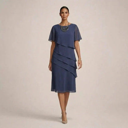 MARA | Elegant Ruffled Dress with Flattering Comfort - North & Co. Canada