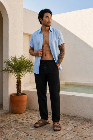 Massimo™ | Pantalon en lin à jambe droite – North & Co. Canada