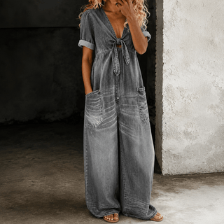 MAYA™ | COMBINAISON EN DENIM À JAMBES LARGES – North & Co. Canada