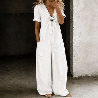 MAYA™ | COMBINAISON EN DENIM À JAMBES LARGES – North & Co. Canada