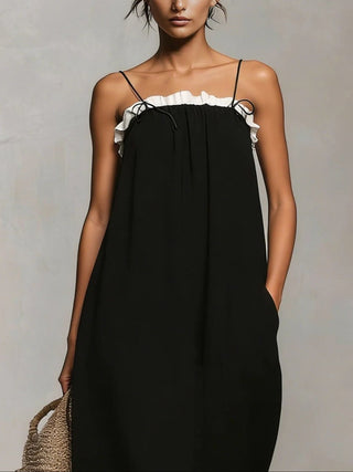 Mirelle™ | Robe longue à blocs de couleur et bretelles spaghetti - North & Co. Canada