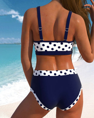 Natalie™ | Bikini taille haute à rayures et motif patchwork - North & Co. Canada