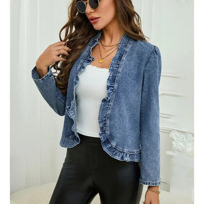 Romy™ | Veste en denim à volants - North & Co. Canada