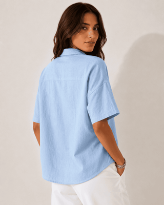 Willow | Blouse with Collar and Button - North & Co. Canada