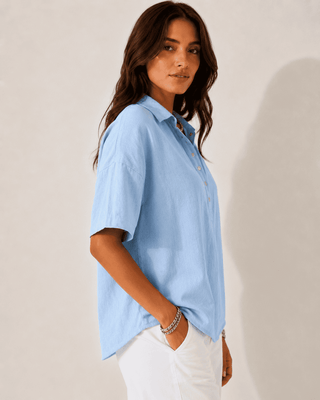 Willow | Blouse with Collar and Button - North & Co. Canada